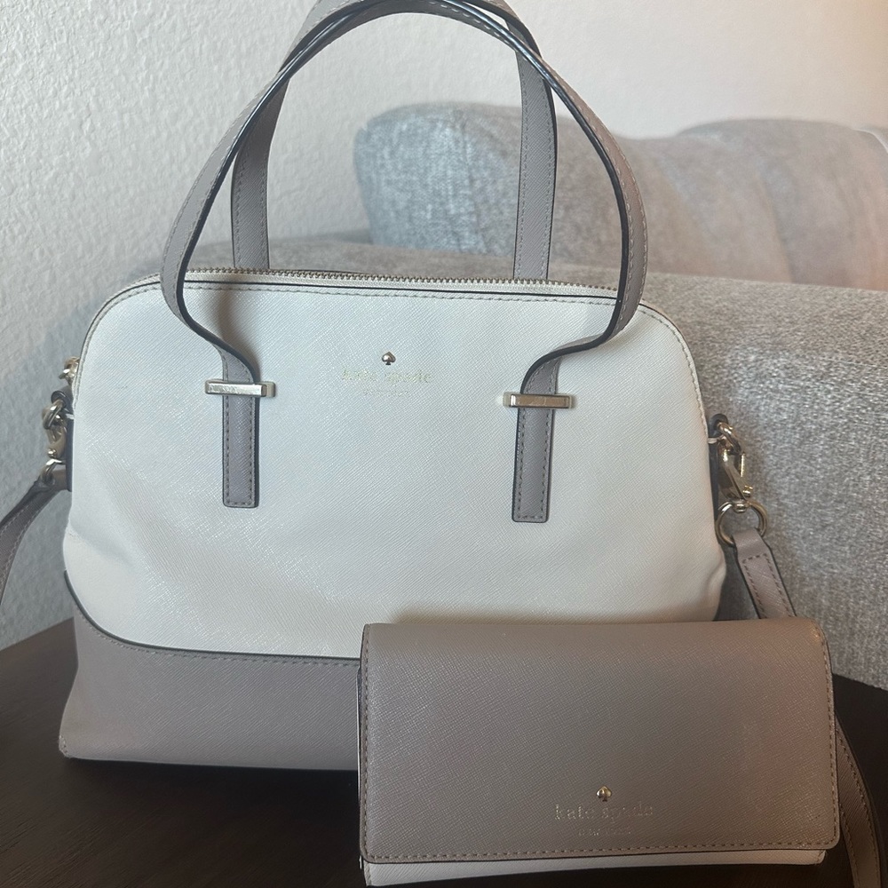 Kate Spade Beige Purse and Wallet Set